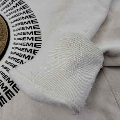 【中古品】【メンズ】 CHENILLE APPLIQUE HOODED SWEATSHIRT シェニール アップリケ フーデッド スウェットシャツ パーカー 長袖 トップス 149-260118-kh-05-izu サイズ：S カラー：ナチュラル 万代Net店
