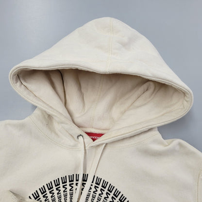 【中古品】【メンズ】 CHENILLE APPLIQUE HOODED SWEATSHIRT シェニール アップリケ フーデッド スウェットシャツ パーカー 長袖 トップス 149-260118-kh-05-izu サイズ：S カラー：ナチュラル 万代Net店