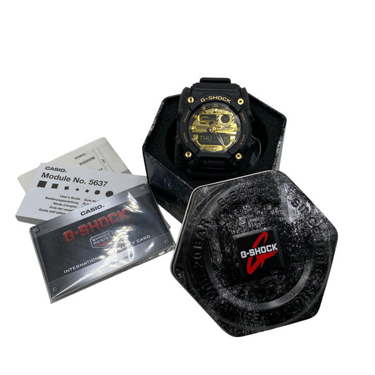 【中古品】【メンズ/レディース】 G-SHOCK ジーショック GA-900 SERIES ANALOG-DIGITAL GA-900AG アナデジ 腕時計 196-260115-as-13-izu サイズ：52.8 × 49.5 × 16.9 mm カラー：ブラック×ゴールド 万代Net店
