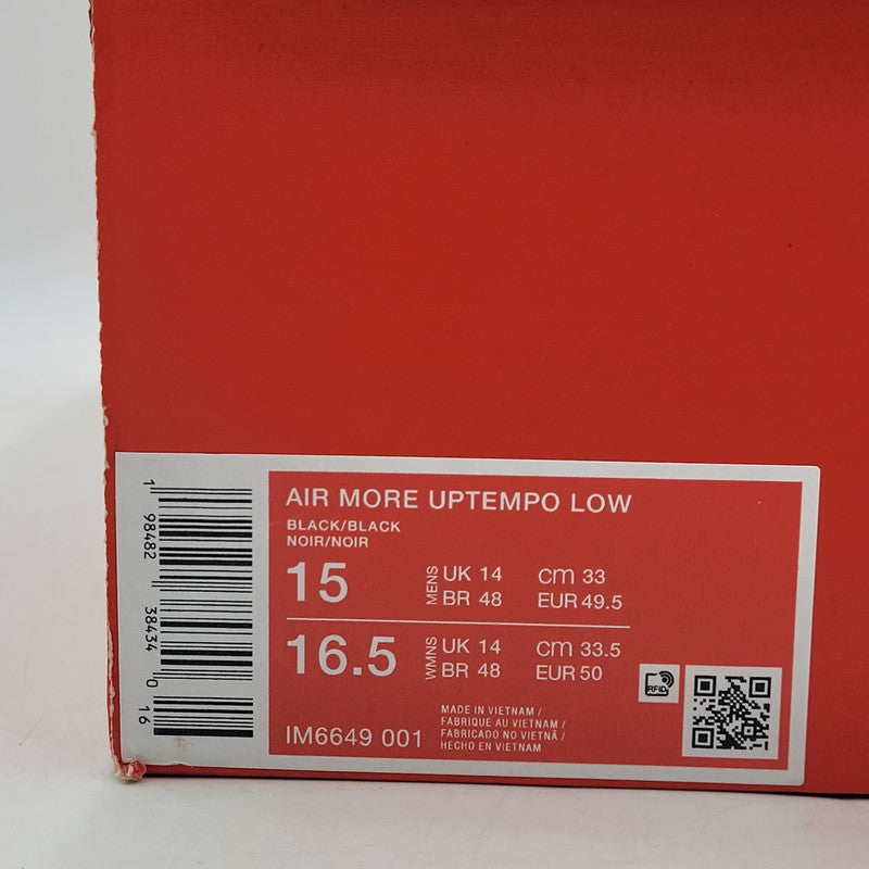 【中古品】【メンズ】 IM6649-001 AIR MORE UPTEMPO LOW エア モア アップテンポ ロー スニーカー シューズ 靴 160-260116-cs-02-izu サイズ：33cm カラー：BLACK/BLACK 万代Net店