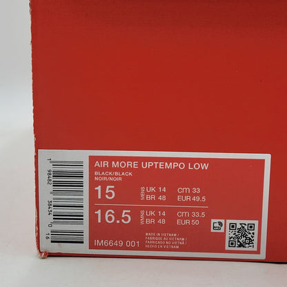 【中古品】【メンズ】 IM6649-001 AIR MORE UPTEMPO LOW エア モア アップテンポ ロー スニーカー シューズ 靴 160-260116-cs-02-izu サイズ：33cm カラー：BLACK/BLACK 万代Net店