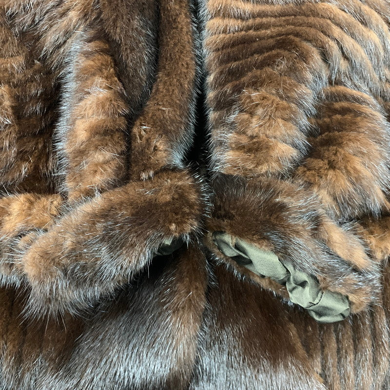 【中古品】【レディース】 SAGA MINK サガ 日本製 DEMIBUFF MINK COAT デミバフ コート アウター 168-260117-cs-08-izu サイズ：F カラー：ブラウン 万代Net店