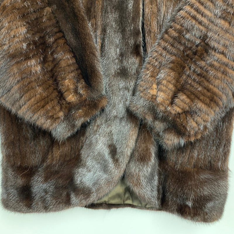 【中古品】【レディース】 SAGA MINK サガ 日本製 DEMIBUFF MINK COAT デミバフ コート アウター 168-260117-cs-08-izu サイズ：F カラー：ブラウン 万代Net店