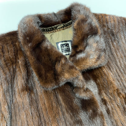 【中古品】【レディース】 SAGA MINK サガ 日本製 DEMIBUFF MINK COAT デミバフ コート アウター 168-260117-cs-08-izu サイズ：F カラー：ブラウン 万代Net店