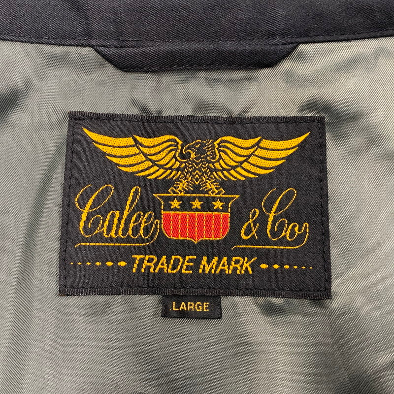 【中古品】【メンズ】 CALEE キャリー 03-6418-6033 EMBROIDERY HARRINGTON TYPE JACKET エンブロイダリー ハリントン タイプ ジャケット アウター 142-260117-cs-09-izu サイズ：L カラー：ブラック 万代Net店