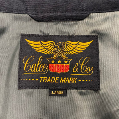 【中古品】【メンズ】 CALEE キャリー 03-6418-6033 EMBROIDERY HARRINGTON TYPE JACKET エンブロイダリー ハリントン タイプ ジャケット アウター 142-260117-cs-09-izu サイズ：L カラー：ブラック 万代Net店