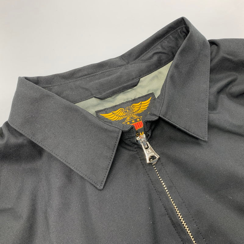 【中古品】【メンズ】 CALEE キャリー 03-6418-6033 EMBROIDERY HARRINGTON TYPE JACKET エンブロイダリー ハリントン タイプ ジャケット アウター 142-260117-cs-09-izu サイズ：L カラー：ブラック 万代Net店