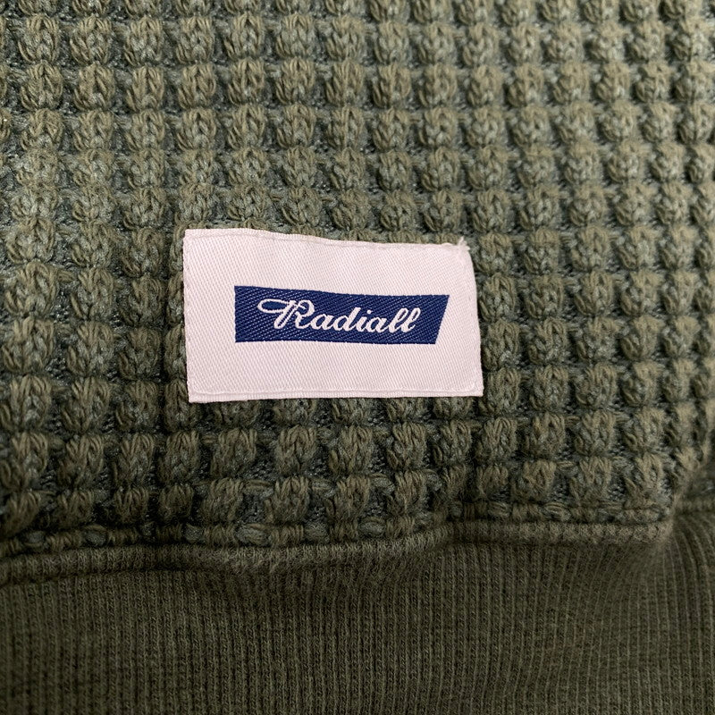 【中古品】【メンズ】 RAD-24AW-CUT005 BIG WAFFLE - HALF ZIP LS SWEATSHIRT ビッグ ワッフル ハーフジップ ロングスリーブ スウェット シャツ トップス 長袖 142-260117-cs-12-izu サイズ：L カラー：グリーン 万代Net店