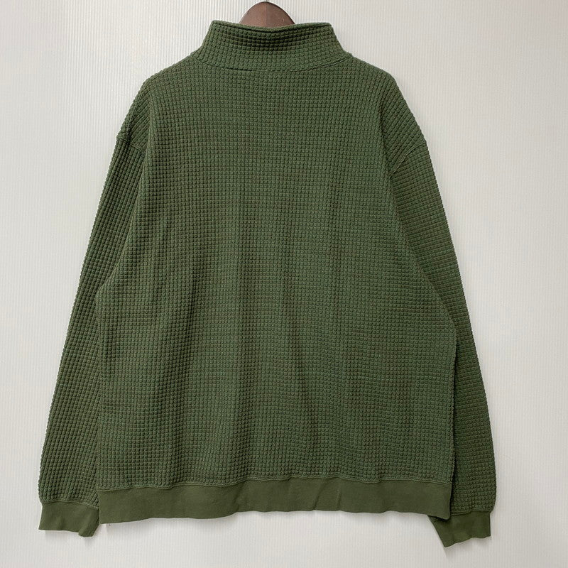 【中古品】【メンズ】 RAD-24AW-CUT005 BIG WAFFLE - HALF ZIP LS SWEATSHIRT ビッグ ワッフル ハーフジップ ロングスリーブ スウェット シャツ トップス 長袖 142-260117-cs-12-izu サイズ：L カラー：グリーン 万代Net店