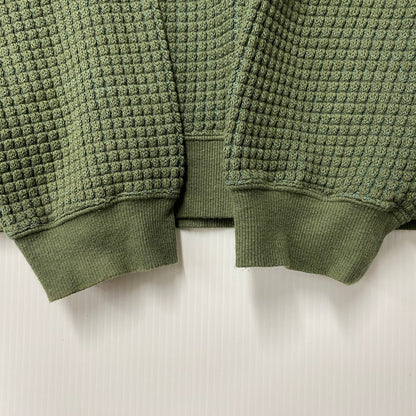 【中古品】【メンズ】 RAD-24AW-CUT005 BIG WAFFLE - HALF ZIP LS SWEATSHIRT ビッグ ワッフル ハーフジップ ロングスリーブ スウェット シャツ トップス 長袖 142-260117-cs-12-izu サイズ：L カラー：グリーン 万代Net店