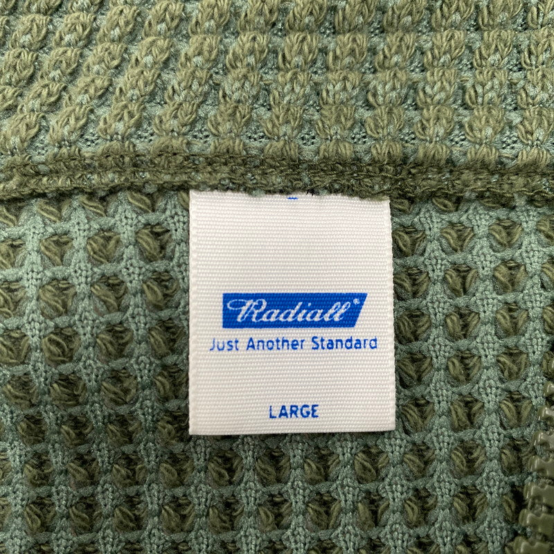 【中古品】【メンズ】 RAD-24AW-CUT005 BIG WAFFLE - HALF ZIP LS SWEATSHIRT ビッグ ワッフル ハーフジップ ロングスリーブ スウェット シャツ トップス 長袖 142-260117-cs-12-izu サイズ：L カラー：グリーン 万代Net店