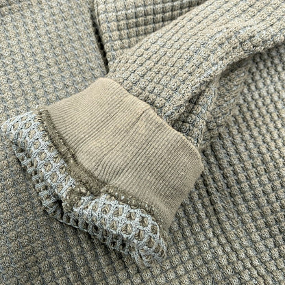 【中古品】【メンズ】 RAD-24AW-CUT005 BIG WAFFLE - HALF ZIP LS SWEATSHIRT ビッグ ワッフル ハーフジップ ロングスリーブ スウェット シャツ トップス 長袖 142-260117-cs-12-izu サイズ：L カラー：グリーン 万代Net店