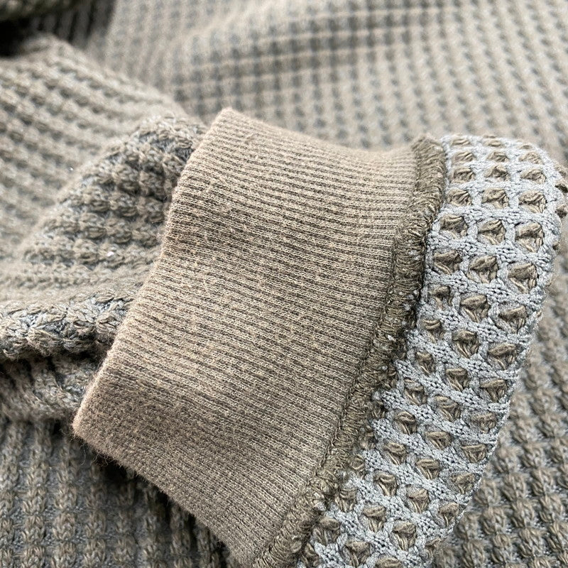 【中古品】【メンズ】 RAD-24AW-CUT005 BIG WAFFLE - HALF ZIP LS SWEATSHIRT ビッグ ワッフル ハーフジップ ロングスリーブ スウェット シャツ トップス 長袖 142-260117-cs-12-izu サイズ：L カラー：グリーン 万代Net店