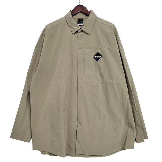 【中古美品】【メンズ】 F.C.REAL BRISTOL エフシーレアルブリストル TOUR TEAM TECH SHIRT FCRB-232014 ツアーチームテックシャツ 長袖 トップス 142-260118-as-18-izu サイズ：XL カラー：ベージュ 万代Net店