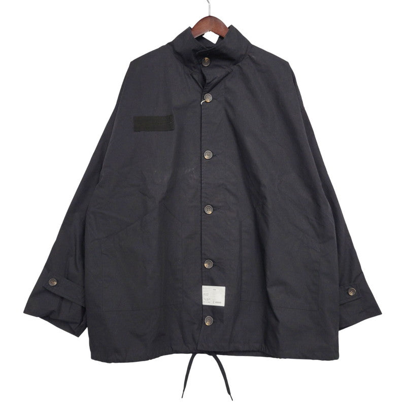 【中古品】【メンズ】 CAMBIO カンビオ OVERSIZED TYPEWRITER MILITARY STAND COLLAR JACKET PF-241-003 オーバーサイズ タイプライター ミリタリースタンドカラージャケット 147-260123-as-16-izu サイズ：L カラー：ブラック 万代Net店