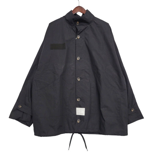 【中古品】【メンズ】 CAMBIO カンビオ OVERSIZED TYPEWRITER MILITARY STAND COLLAR JACKET PF-241-003 オーバーサイズ タイプライター ミリタリースタンドカラージャケット 147-260123-as-16-izu サイズ：L カラー：ブラック 万代Net店