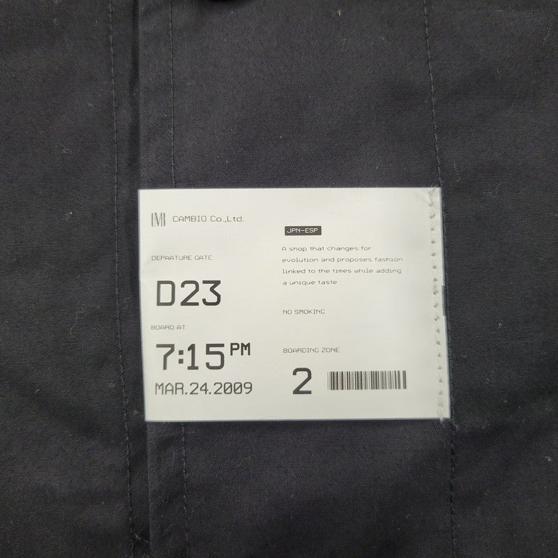 【中古品】【メンズ】 CAMBIO カンビオ OVERSIZED TYPEWRITER MILITARY STAND COLLAR JACKET PF-241-003 オーバーサイズ タイプライター ミリタリースタンドカラージャケット 147-260123-as-16-izu サイズ：L カラー：ブラック 万代Net店