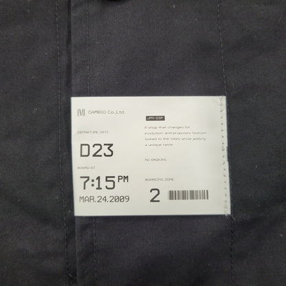 【中古品】【メンズ】 CAMBIO カンビオ OVERSIZED TYPEWRITER MILITARY STAND COLLAR JACKET PF-241-003 オーバーサイズ タイプライター ミリタリースタンドカラージャケット 147-260123-as-16-izu サイズ：L カラー：ブラック 万代Net店