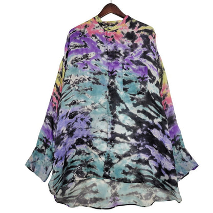 【中古品】【メンズ】 SILK TIE-DYE LONG SLEEVE SHIRT RM191 LTZ HGS82W VCCM07 シルク タイダイ ロングスリーブ シャツ 長袖 トップス 179-260118-as-12-izu サイズ：M カラー：マルチカラー 万代Net店