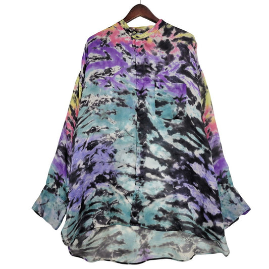 【中古品】【メンズ】 SILK TIE-DYE LONG SLEEVE SHIRT RM191 LTZ HGS82W VCCM07 シルク タイダイ ロングスリーブ シャツ 長袖 トップス 179-260118-as-12-izu サイズ：M カラー：マルチカラー 万代Net店