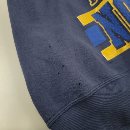 【中古品】【メンズ】 SALEM セーラム 90’S USA製 NOTRE DAME PRINT SWEAT ノートルダム プリント スウェット トップス 長袖 146-260123-cs-14-izu サイズ：XL カラー：ネイビー 万代Net店