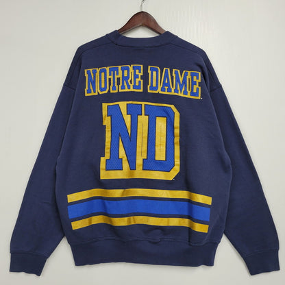 【中古品】【メンズ】 SALEM セーラム 90’S USA製 NOTRE DAME PRINT SWEAT ノートルダム プリント スウェット トップス 長袖 146-260123-cs-14-izu サイズ：XL カラー：ネイビー 万代Net店