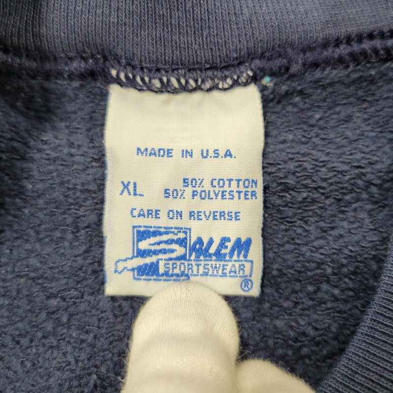 【中古品】【メンズ】 SALEM セーラム 90’S USA製 NOTRE DAME PRINT SWEAT ノートルダム プリント スウェット トップス 長袖 146-260123-cs-14-izu サイズ：XL カラー：ネイビー 万代Net店