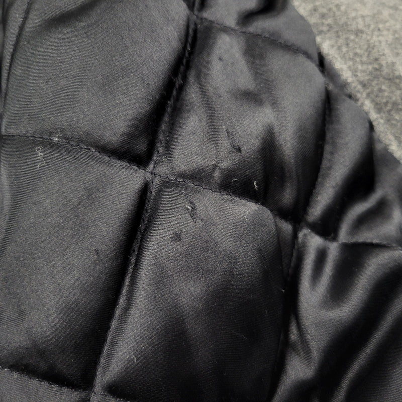 【中古品】【メンズ】 QUILTING LINER GENUINE LEATHER×WOOL SUTADIUM JACKET キルティング ライナー ジェニュイン レザー ウール スタジアムジャケット スタジャン 146-260118-tt-01-izu サイズ：XL カラー：グレー×ブラック 万代Net店