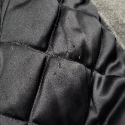 【中古品】【メンズ】 QUILTING LINER GENUINE LEATHER×WOOL SUTADIUM JACKET キルティング ライナー ジェニュイン レザー ウール スタジアムジャケット スタジャン 146-260118-tt-01-izu サイズ：XL カラー：グレー×ブラック 万代Net店