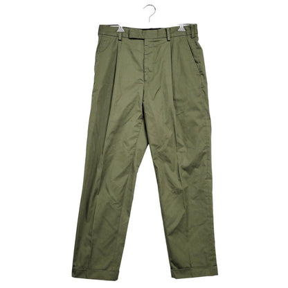 【中古品】【メンズ】 DOUBLE PLEATED CHINO TROUSERS ダブル プリーツ チノ トラウザーズ パンツ ボトムス 153-260118-as-13-izu サイズ：L カラー：カーキ 万代Net店