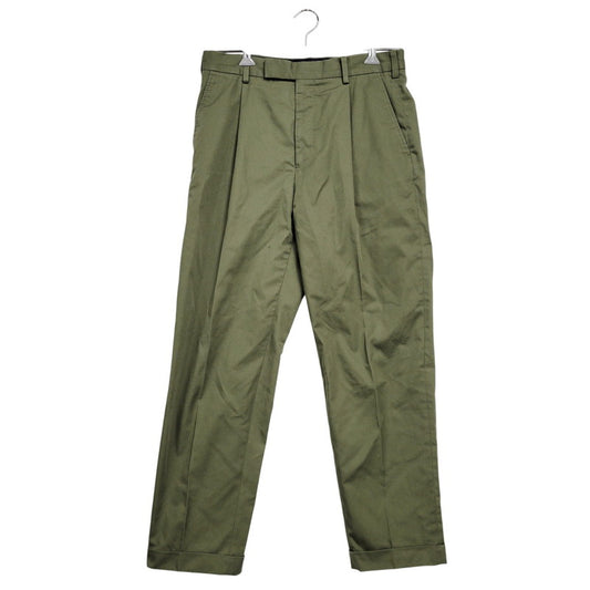 【中古品】【メンズ】 DOUBLE PLEATED CHINO TROUSERS ダブル プリーツ チノ トラウザーズ パンツ ボトムス 153-260118-as-13-izu サイズ：L カラー：カーキ 万代Net店