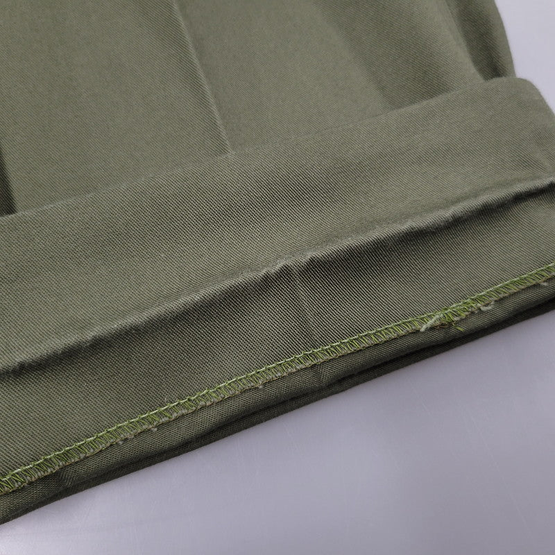 【中古品】【メンズ】 DOUBLE PLEATED CHINO TROUSERS ダブル プリーツ チノ トラウザーズ パンツ ボトムス 153-260118-as-13-izu サイズ：L カラー：カーキ 万代Net店