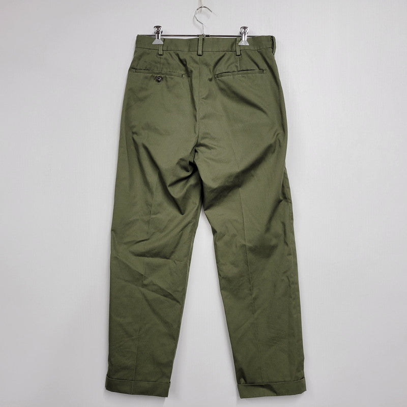 【中古品】【メンズ】 DOUBLE PLEATED CHINO TROUSERS ダブル プリーツ チノ トラウザーズ パンツ ボトムス 153-260118-as-13-izu サイズ：L カラー：カーキ 万代Net店