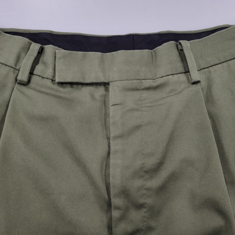 【中古品】【メンズ】 DOUBLE PLEATED CHINO TROUSERS ダブル プリーツ チノ トラウザーズ パンツ ボトムス 153-260118-as-13-izu サイズ：L カラー：カーキ 万代Net店