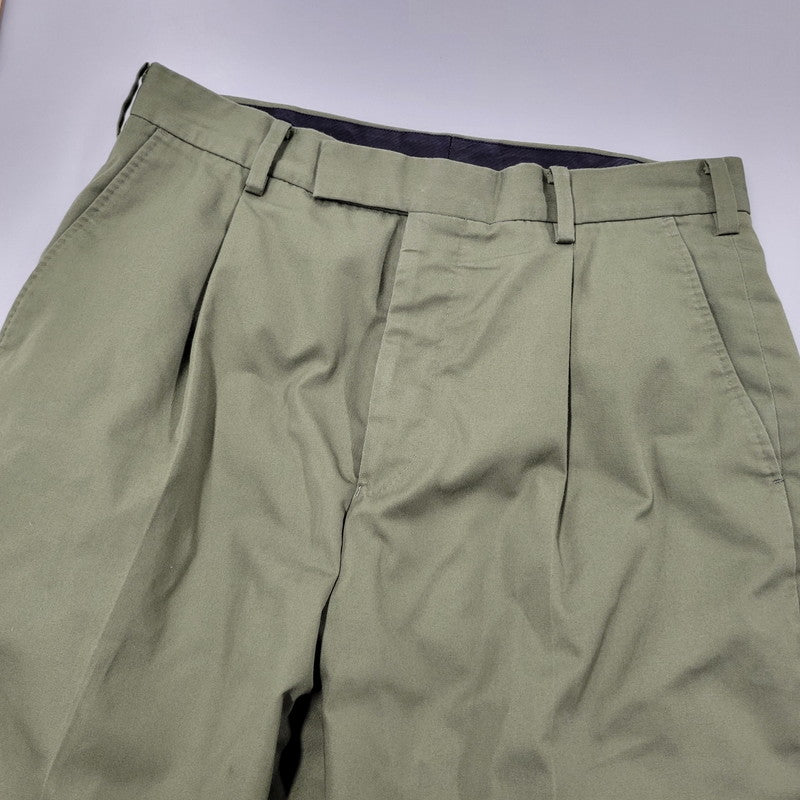 【中古品】【メンズ】 DOUBLE PLEATED CHINO TROUSERS ダブル プリーツ チノ トラウザーズ パンツ ボトムス 153-260118-as-13-izu サイズ：L カラー：カーキ 万代Net店