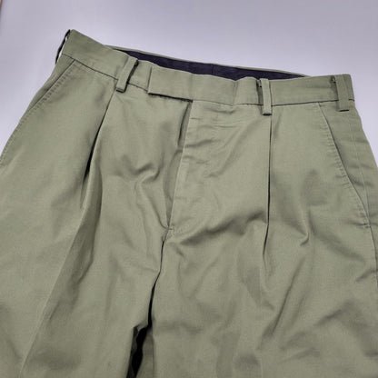 【中古品】【メンズ】 DOUBLE PLEATED CHINO TROUSERS ダブル プリーツ チノ トラウザーズ パンツ ボトムス 153-260118-as-13-izu サイズ：L カラー：カーキ 万代Net店