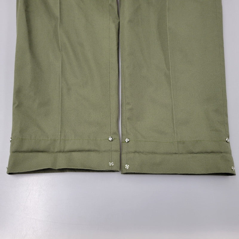 【中古品】【メンズ】 DOUBLE PLEATED CHINO TROUSERS ダブル プリーツ チノ トラウザーズ パンツ ボトムス 153-260118-as-13-izu サイズ：L カラー：カーキ 万代Net店
