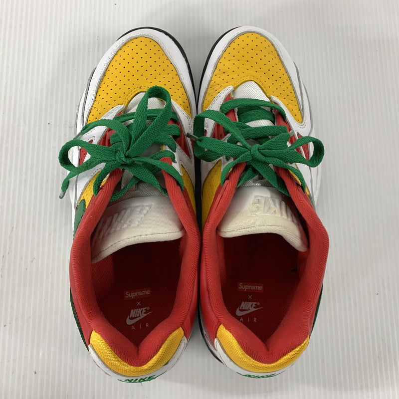 【中古品】【メンズ】 × SUPREME シュプリーム CJ5291-100 AIR CROSS TRAINER 3 LOW エア クロス トレーナー ロー スニーカー 靴 160-260121-kh-01-izu サイズ：26.5 カラー：WHITE/PINE GREEN 万代Net店