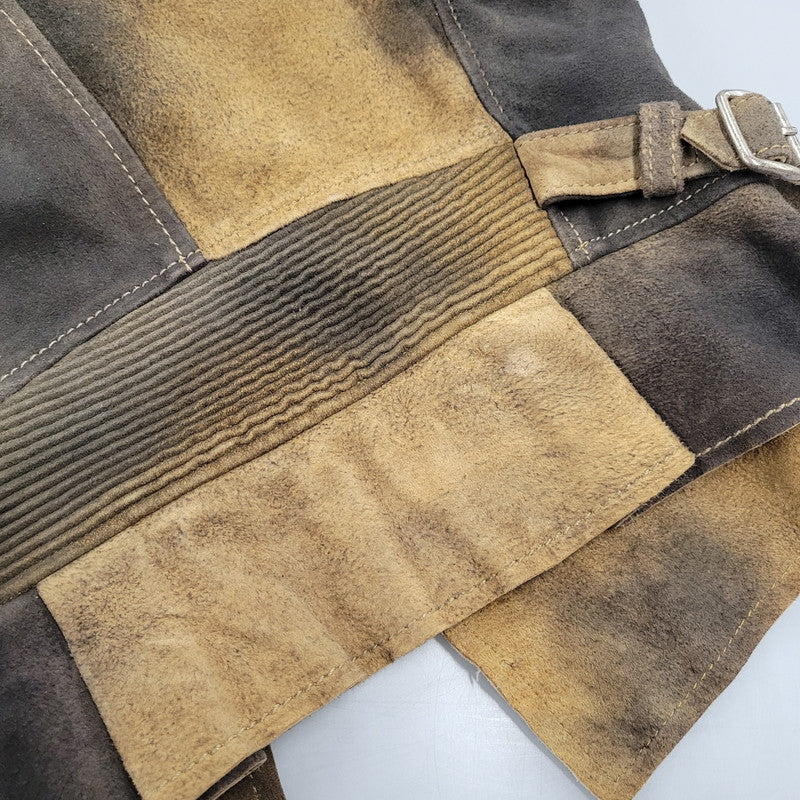 【中古品】【レディース】 LAMB LEATHER RIDERS VEST ラムレザー ライダースベスト 168-260122-as-14-izu サイズ：S カラー：ブラウン系 万代Net店