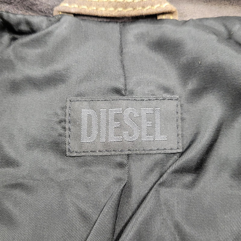 【中古品】【レディース】 LAMB LEATHER RIDERS VEST ラムレザー ライダースベスト 168-260122-as-14-izu サイズ：S カラー：ブラウン系 万代Net店