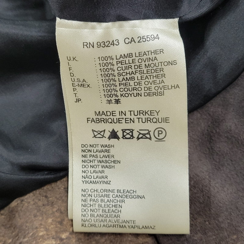 【中古品】【レディース】 LAMB LEATHER RIDERS VEST ラムレザー ライダースベスト 168-260122-as-14-izu サイズ：S カラー：ブラウン系 万代Net店