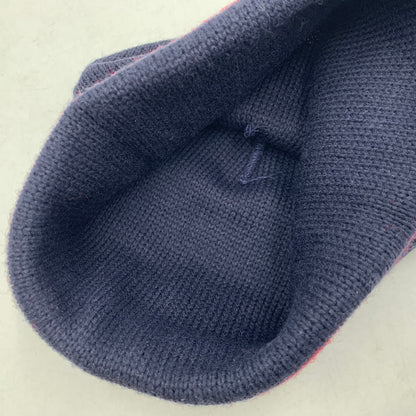 【中古品】【メンズ/レディース】 STRIPE CUFF BEANIE ストライプ カフ ビーニー ニット帽 帽子 185-260119-as-02-izu サイズ：F カラー：ネイビー 万代Net店
