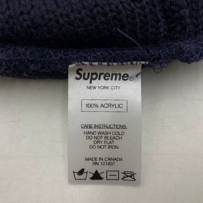 【中古品】【メンズ/レディース】 STRIPE CUFF BEANIE ストライプ カフ ビーニー ニット帽 帽子 185-260119-as-02-izu サイズ：F カラー：ネイビー 万代Net店