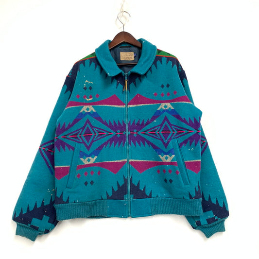 【現状渡し品】【メンズ】 HIGH GRADE WESTERNWEAR ハイ グレード ウエスタンウェア OPTIジッパーUSA製 NATIVE WOOL JACKET ネイティブ ウール ジャケット アウター 146-260127-ya-09-izu サイズ：M カラー：ターコイズ 万代Net店