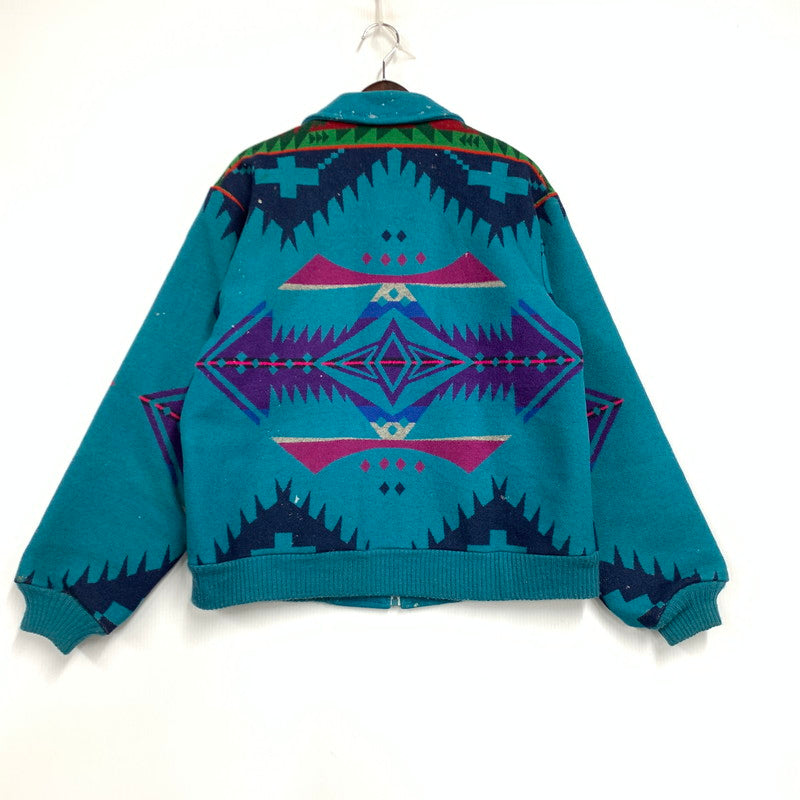 【現状渡し品】【メンズ】 HIGH GRADE WESTERNWEAR ハイ グレード ウエスタンウェア OPTIジッパーUSA製 NATIVE WOOL JACKET ネイティブ ウール ジャケット アウター 146-260127-ya-09-izu サイズ：M カラー：ターコイズ 万代Net店