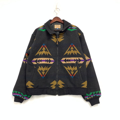 【現状渡し品】【メンズ】 HIGH GRADE WESTERNWEAR ハイ グレード ウエスタンウェア TALONジッパー USA製 NATIVE WOOL JACKET ネイティブ ウール ジャケット アウター 146-260127-ya-10-izu サイズ：M カラー：ブラック 万代Net店
