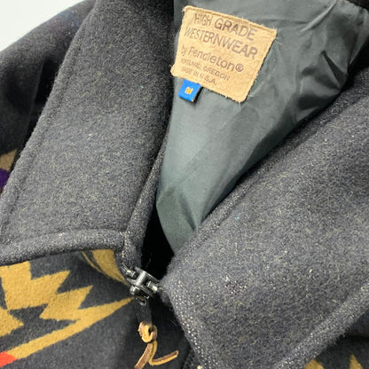 【現状渡し品】【メンズ】 HIGH GRADE WESTERNWEAR ハイ グレード ウエスタンウェア TALONジッパー USA製 NATIVE WOOL JACKET ネイティブ ウール ジャケット アウター 146-260127-ya-10-izu サイズ：M カラー：ブラック 万代Net店