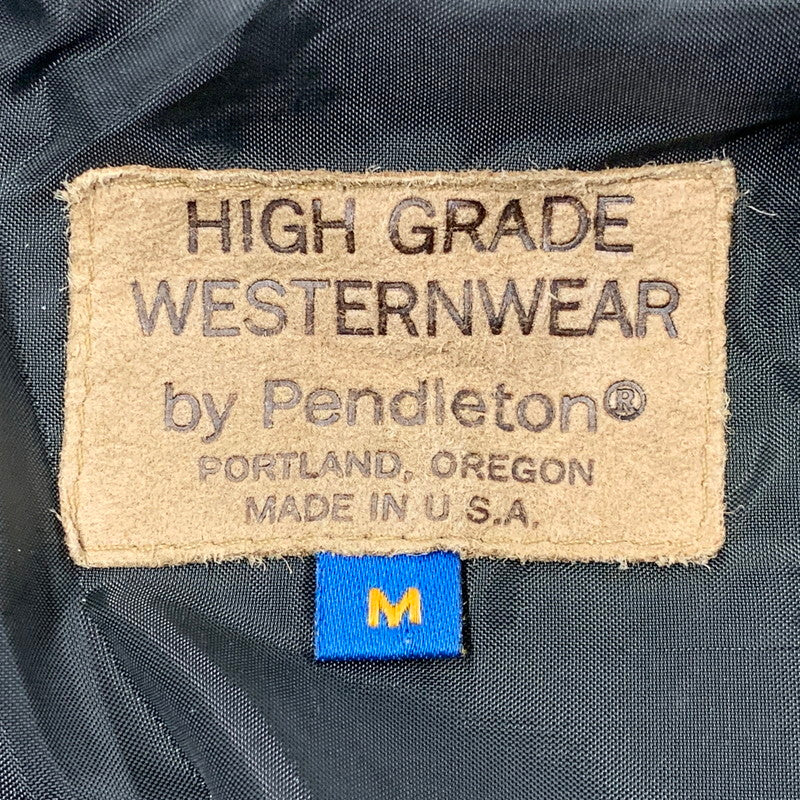 【現状渡し品】【メンズ】 HIGH GRADE WESTERNWEAR ハイ グレード ウエスタンウェア TALONジッパー USA製 NATIVE WOOL JACKET ネイティブ ウール ジャケット アウター 146-260127-ya-10-izu サイズ：M カラー：ブラック 万代Net店