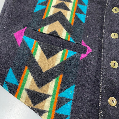 【現状渡し品】【メンズ】 HIGH GRADE WESTERN WEAR NATIVE WOOL VEST ハイ グレード ウエスタン ウェア ウール ベスト トップス 146-260119-kh-02-izu サイズ：42 カラー：ブラック系 万代Net店
