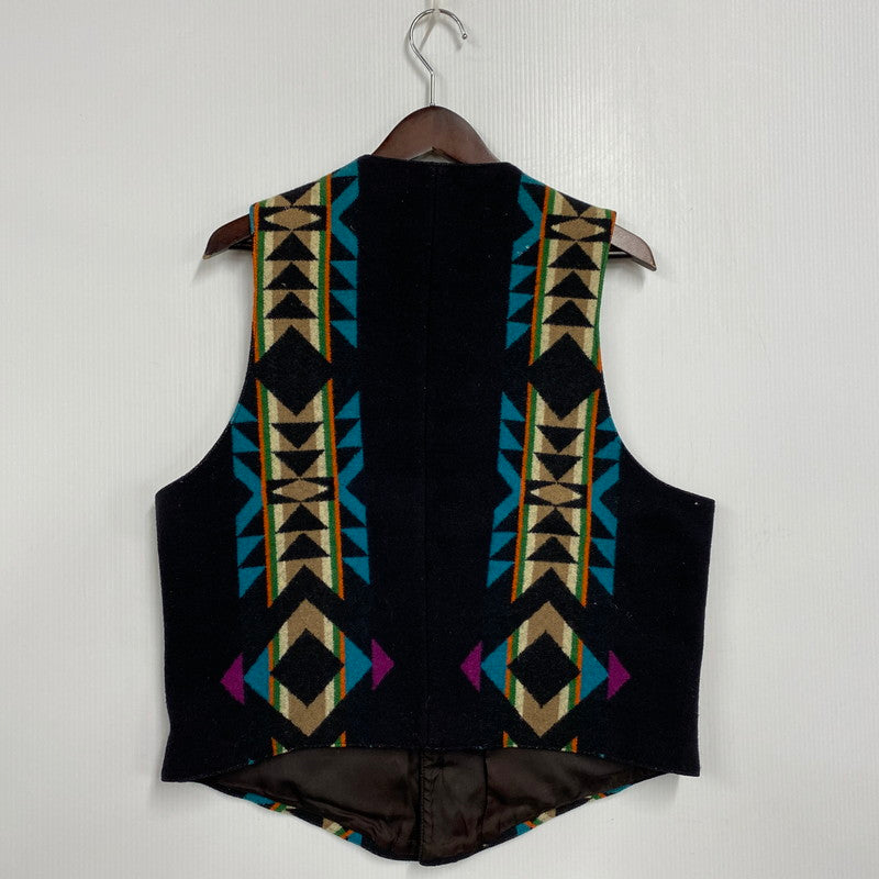 【現状渡し品】【メンズ】 HIGH GRADE WESTERN WEAR NATIVE WOOL VEST ハイ グレード ウエスタン ウェア ウール ベスト トップス 146-260119-kh-02-izu サイズ：42 カラー：ブラック系 万代Net店